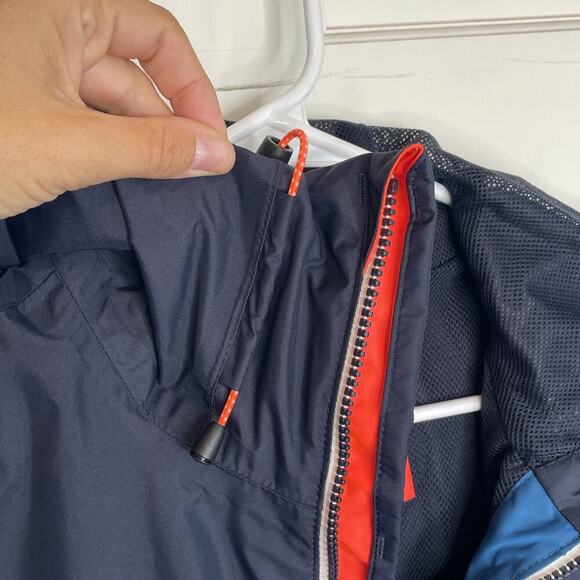 TRIBORD Decathlon Sailing 100 Hooded Rain Jacket Blue Sz S Waterproof Outdoors - Picture 4 of 15